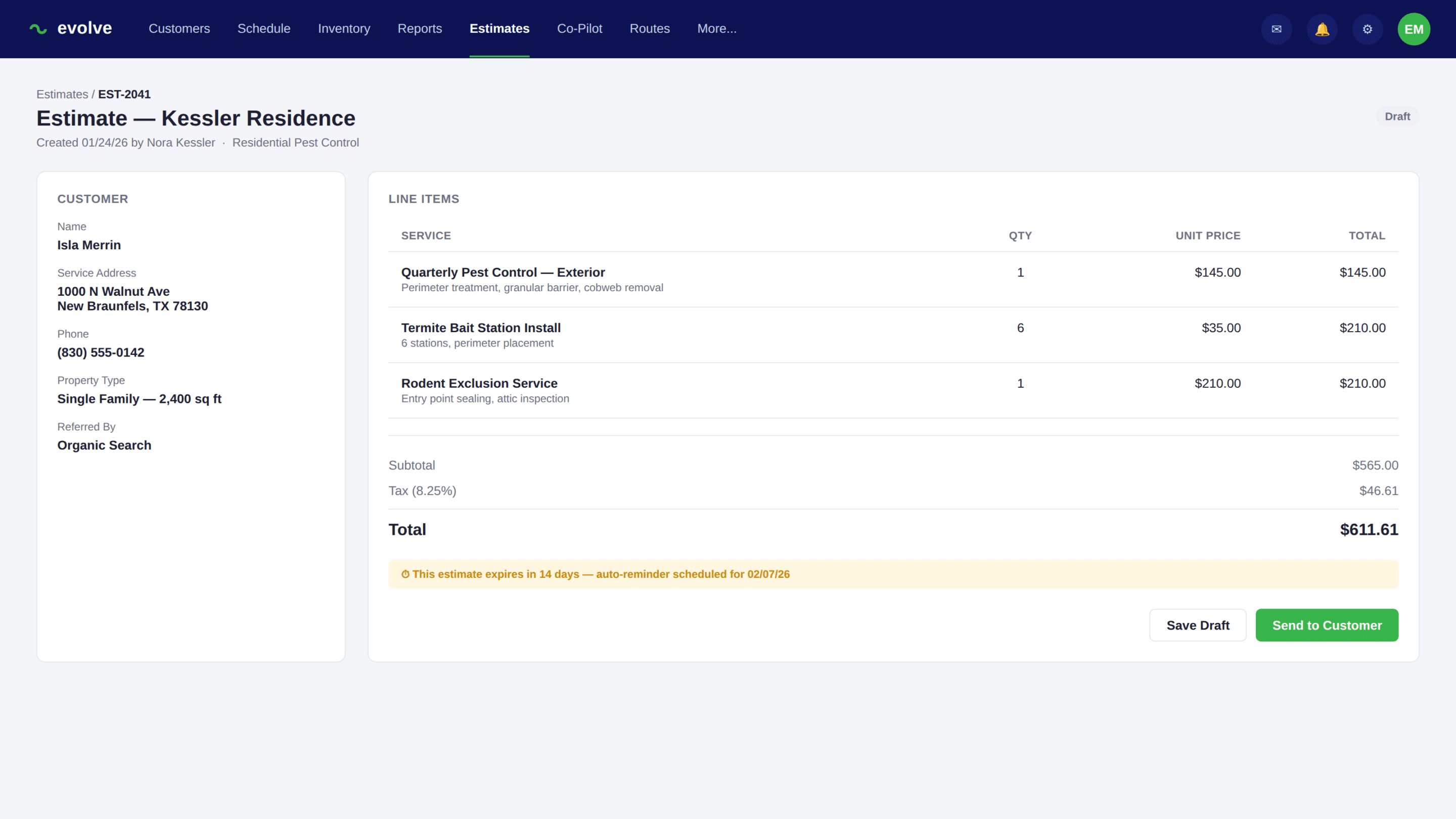 estimating quoting hero